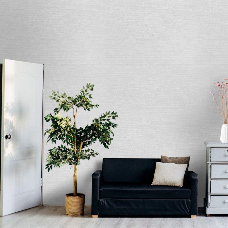 Abyssaly White Contact Paper 23.6" X 118" - Wood Peel and Stick Wallpaper Vinyl Film Thicken - Wood Grain Wallpaper Suitable for Furniture and Wall Decoration Cabinets, Desk, Countertops Easy to Clean - Image 4